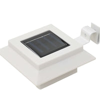 Outdoor Solarleuchten 6 Stück LED Quadratisch 12 cm Weiß