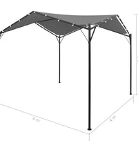 Gartenpavillon Anthrazit 4x4 m