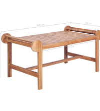 Couchtisch 100x50x45 cm Massivholz Teak