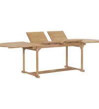 Ausziehbarer Gartentisch 180-280x100x75 cm Massivholz Teak