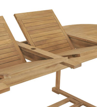 Ausziehbarer Gartentisch 180-280x100x75 cm Massivholz Teak