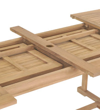 Ausziehbarer Gartentisch 180-280x100x75 cm Massivholz Teak