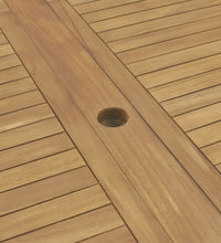 Ausziehbarer Gartentisch 180-280x100x75 cm Massivholz Teak