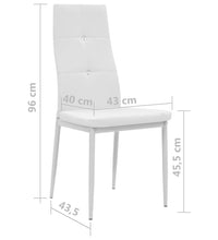 Esszimmerstühle 6 Stk. Kunstleder Weiß