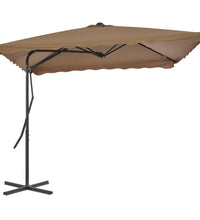 Sonnenschirm mit Stahl-Mast 250x250 cm Taupe