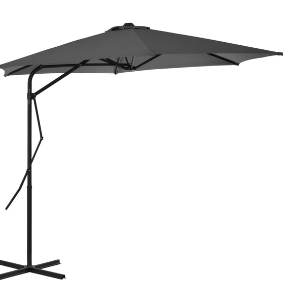 Sonnenschirm mit Stahl-Mast 300 cm Anthrazit