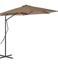 Sonnenschirm mit Stahl-Mast 300 cm Taupe