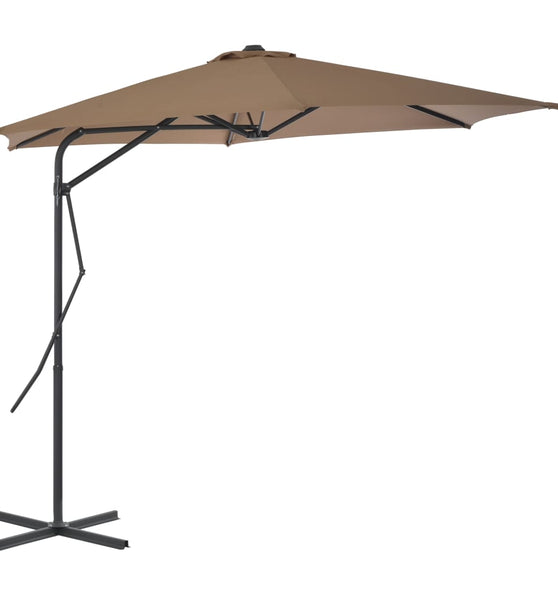 Sonnenschirm mit Stahl-Mast 300 cm Taupe
