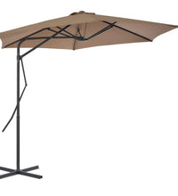 Sonnenschirm mit Stahl-Mast 300 cm Taupe