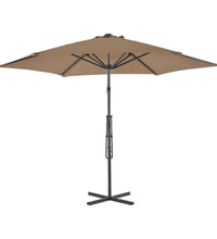 Sonnenschirm mit Stahl-Mast 300 cm Taupe