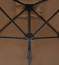 Sonnenschirm mit Stahl-Mast 300 cm Taupe