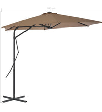 Sonnenschirm mit Stahl-Mast 300 cm Taupe
