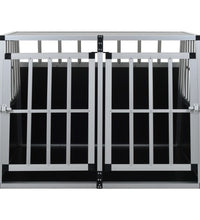 Hundetransportbox mit Doppeltür 94 x 88 x 69 cm