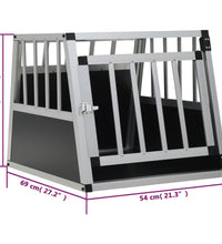 Hundetransportbox mit Einzeltür 54 x 69 x 50 cm