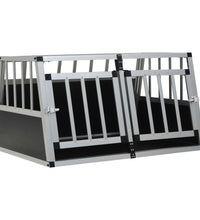 Hundetransportbox mit Doppeltür 89 x 69 x 50 cm