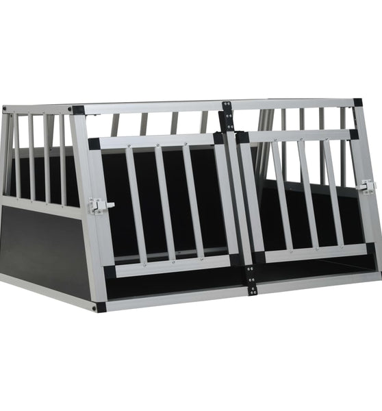 Hundetransportbox mit Doppeltür 89 x 69 x 50 cm
