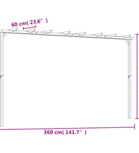 Garten-Pergola Kiefernholz Imprägniert 360x200x60 cm