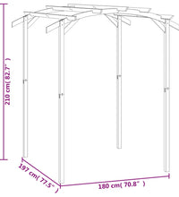 Garten-Pergola Kiefernholz Imprägniert 180x197x210 cm