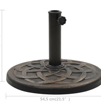 Sonnenschirmfuß Rund 19 kg Bronze Polyharz