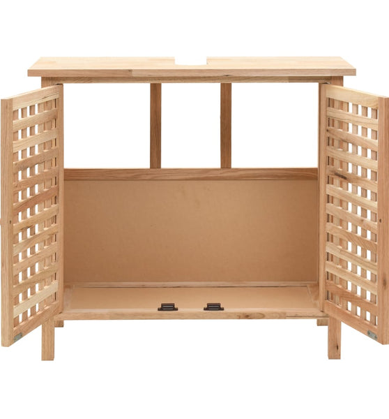 Waschbeckenunterschrank Massivholz Walnuss 66x29x61 cm