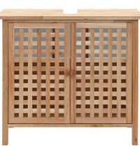 Waschbeckenunterschrank Massivholz Walnuss 66x29x61 cm