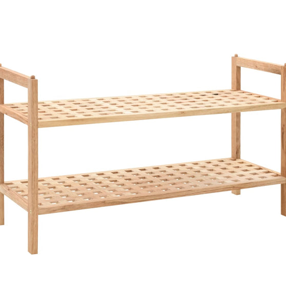 Schuhregal Walnussholz Massiv 69x26x40 cm