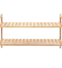 Schuhregal Walnussholz Massiv 69x26x40 cm