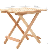 Klappbarer Beistelltisch Walnussholz Massiv 50x50x49 cm