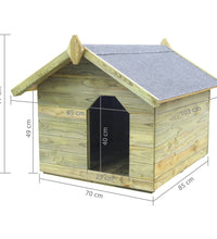 Hundehütte mit Dach Imprägniertes Kiefernholz