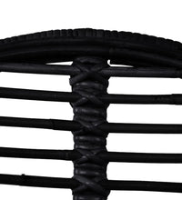 Esszimmerstühle 6 Stk. Schwarz Natur Rattan