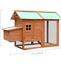 Hühnerkäfig 170x81x110 cm Kiefernholz & Tannenholz