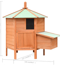Hühnerkäfig 126x117x125 cm Kiefernholz & Tannenholz