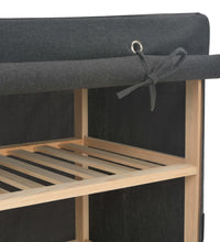 Schuhschrank mit Abdeckung Grau 79 x 40 x 80 cm Stoff