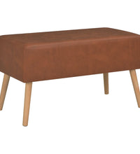 Couchtisch Braun 80x40x46 cm Kunstleder