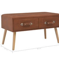 Couchtisch Braun 80x40x46 cm Kunstleder