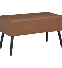 Couchtisch Dunkelbraun 80x40x46 cm Kunstleder
