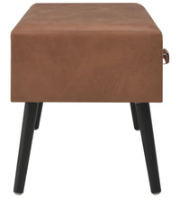 Couchtisch Dunkelbraun 80x40x46 cm Kunstleder
