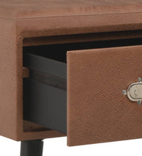 Couchtisch Dunkelbraun 80x40x46 cm Kunstleder