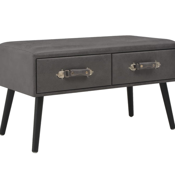 Couchtisch Grau 80x40x46 cm Kunstleder