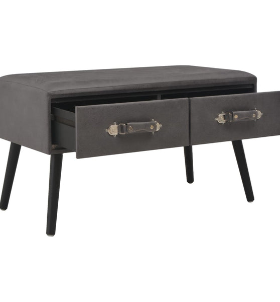 Couchtisch Grau 80x40x46 cm Kunstleder