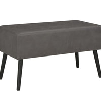 Couchtisch Grau 80x40x46 cm Kunstleder