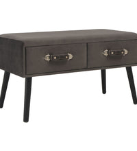 Couchtisch Grau 80x40x46 cm Samt