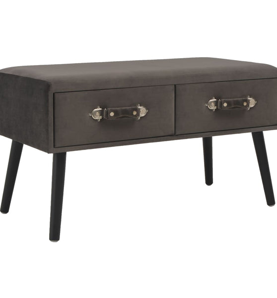 Couchtisch Grau 80x40x46 cm Samt