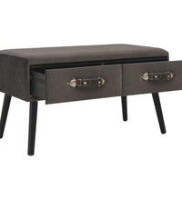 Couchtisch Grau 80x40x46 cm Samt