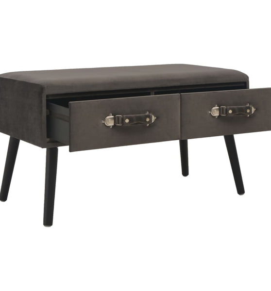Couchtisch Grau 80x40x46 cm Samt