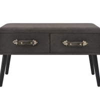 Couchtisch Grau 80x40x46 cm Samt