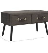 Couchtisch Grau 80x40x46 cm Samt
