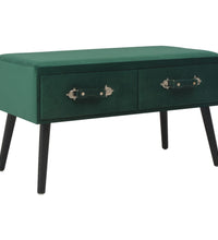 Couchtisch Grün 80x40x46 cm Samt