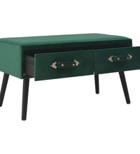 Couchtisch Grün 80x40x46 cm Samt