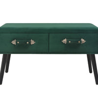 Couchtisch Grün 80x40x46 cm Samt